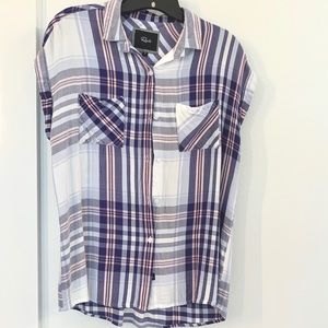 Rails Sleeveless Plaid Shirt